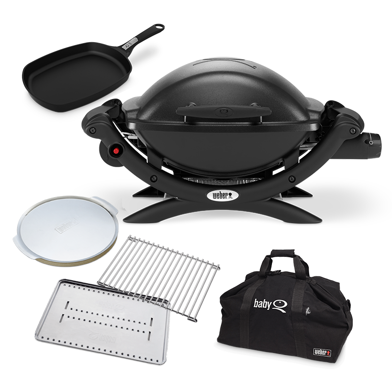 er® Baby Q® Premium Classic (Q1000) Gas Barbecue (LPG) Starter Bundle